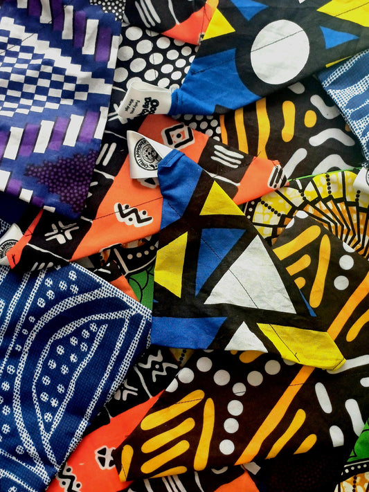 Colourful bandanas mixed together